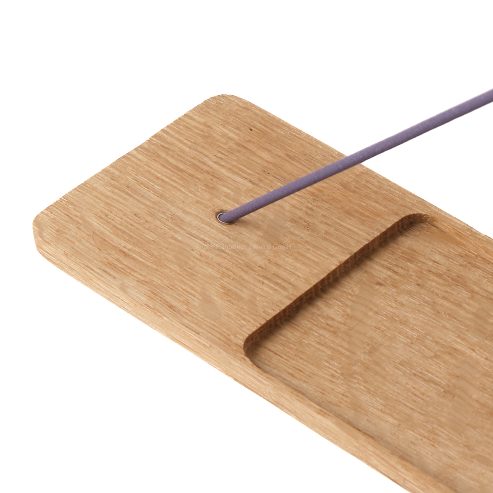 Räucherstäbchenhalter aus Edelholz Eiche, breit
