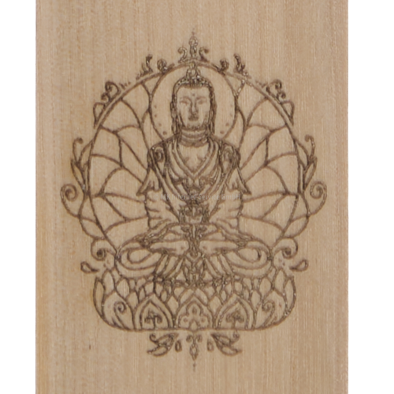 Räucherstäbchenhalter aus Edelholz mit Gravur "Buddha"