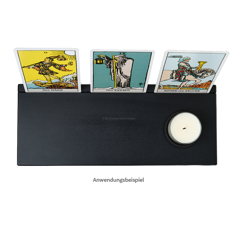 Kartenhalter, schwarz (L) für Tarotkarten, Orakelkarten, Fotos und Postkarten