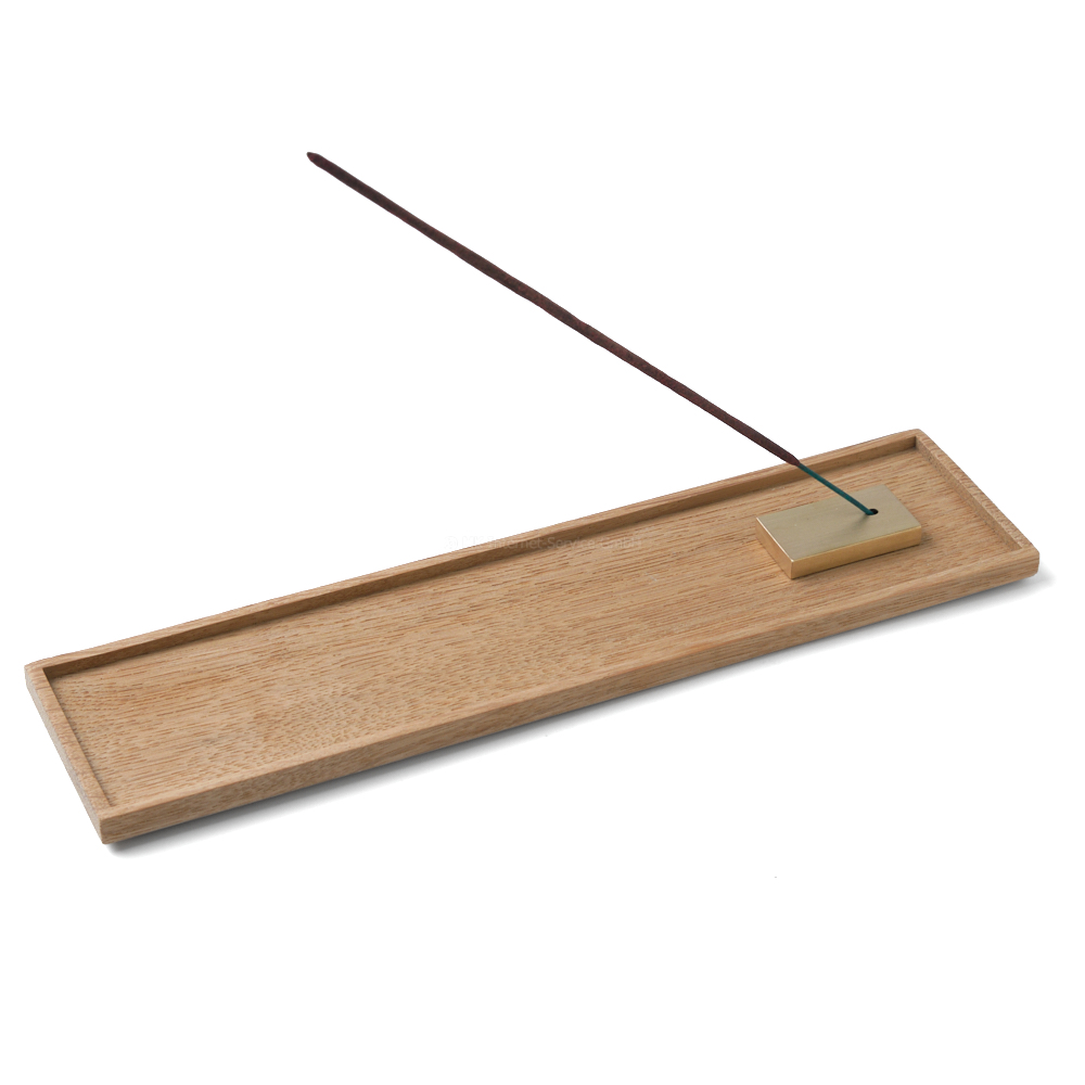 Räucherstäbchenhalter "Eiche" mit Messinghalter