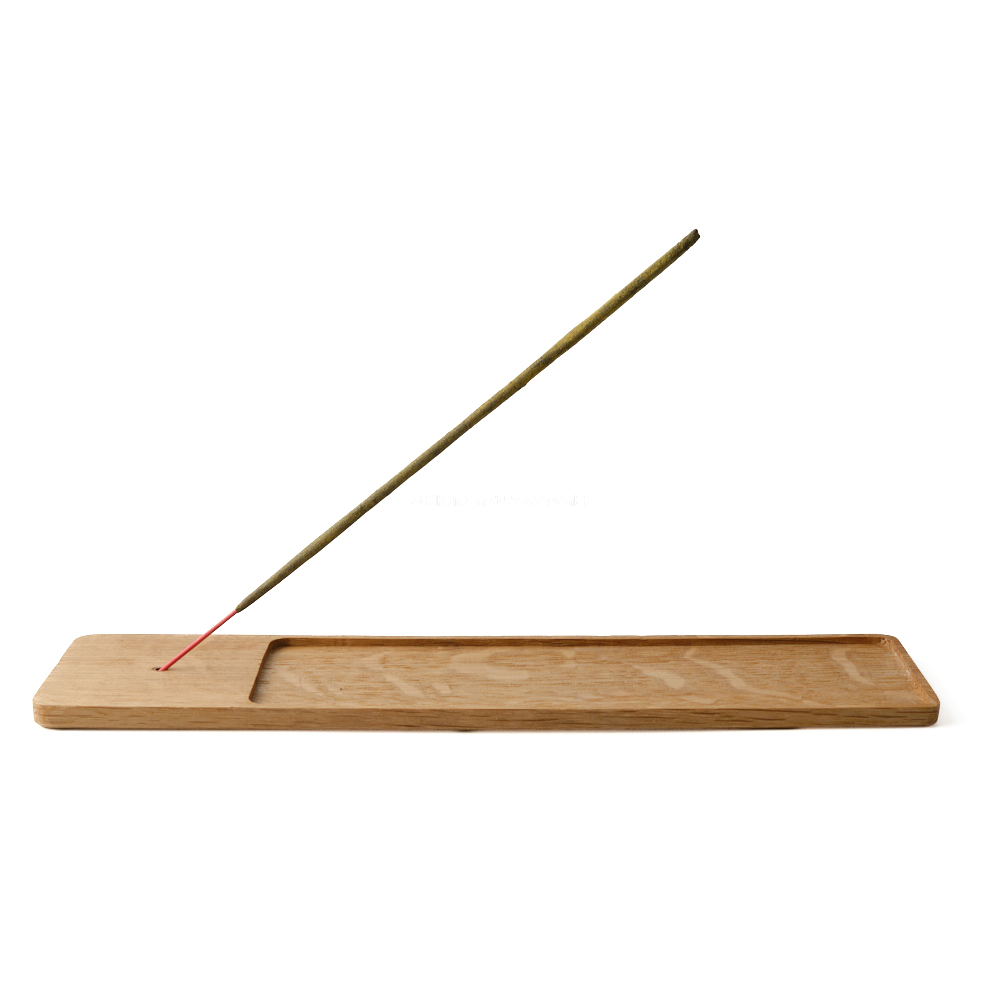 Räucherstäbchenhalter aus Edelholz Eiche, breit