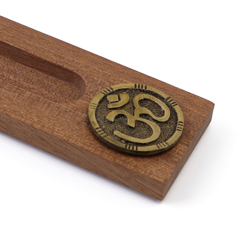 Räucherstäbchenhalter "OM" aus Edelholz