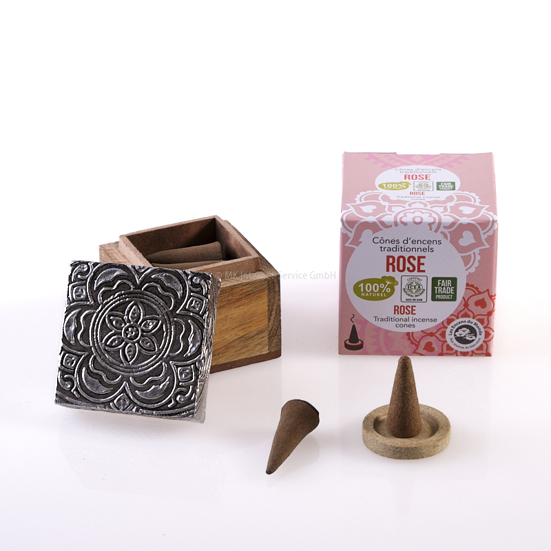Indische Räucherkegel mit Aufbewahrungsbox