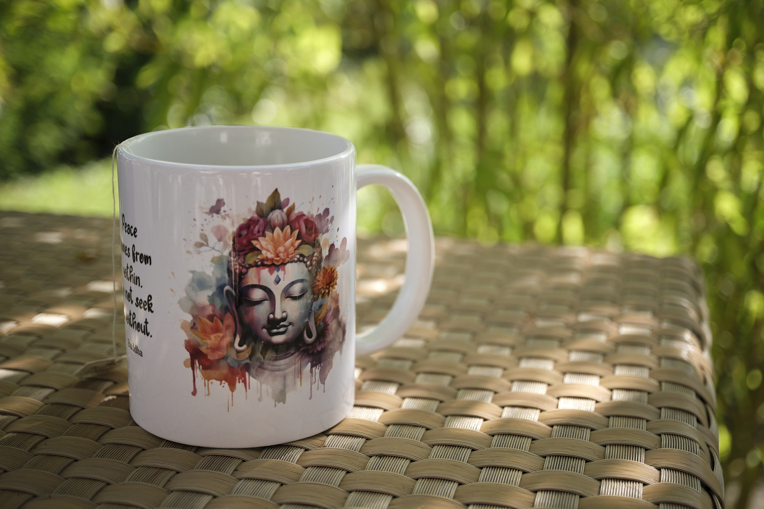 Tasse mit Motiv Buddha und Buddha-Zitat
