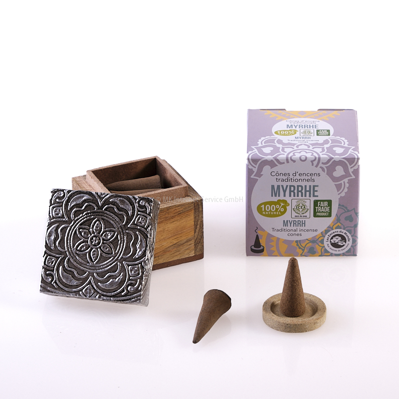 Indische Räucherkegel mit Aufbewahrungsbox