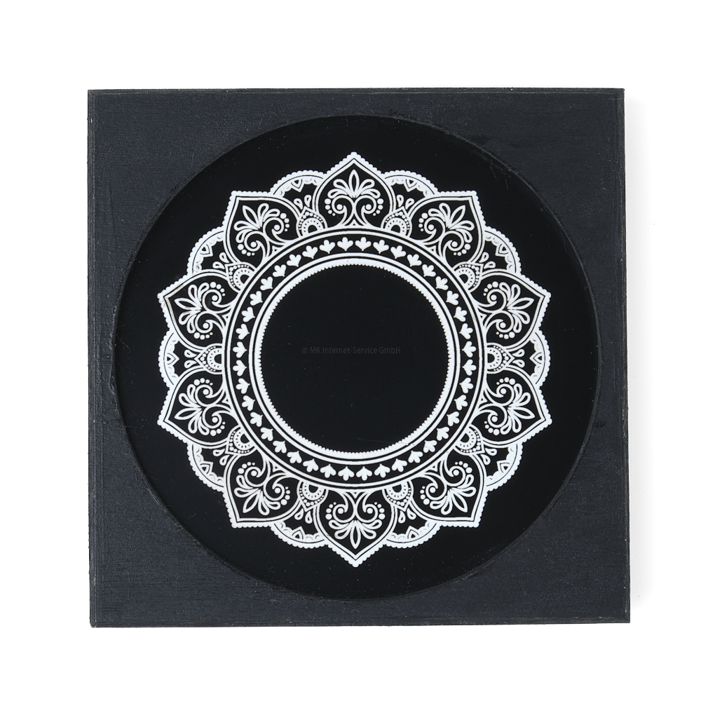 Halter für Räucherstäbchen/Räucherkegel mit Mandala-Gravur