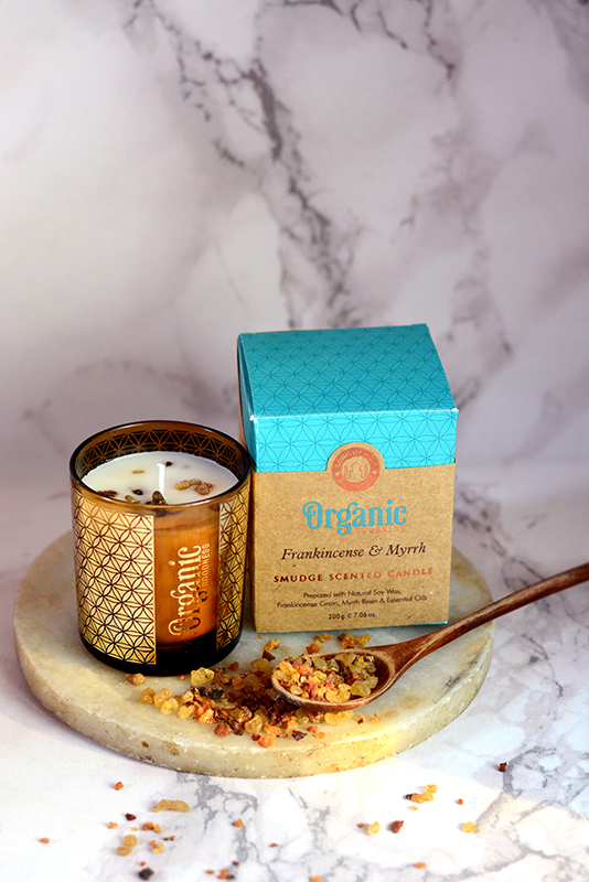 Organic Goodness Sojawachskerze Weihrauch & Myrrhe im Glas