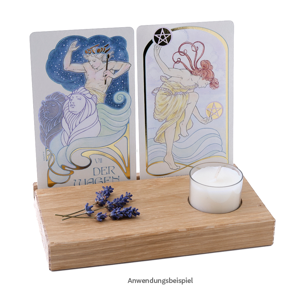 Tarotkartenhalter aus Eichenholz