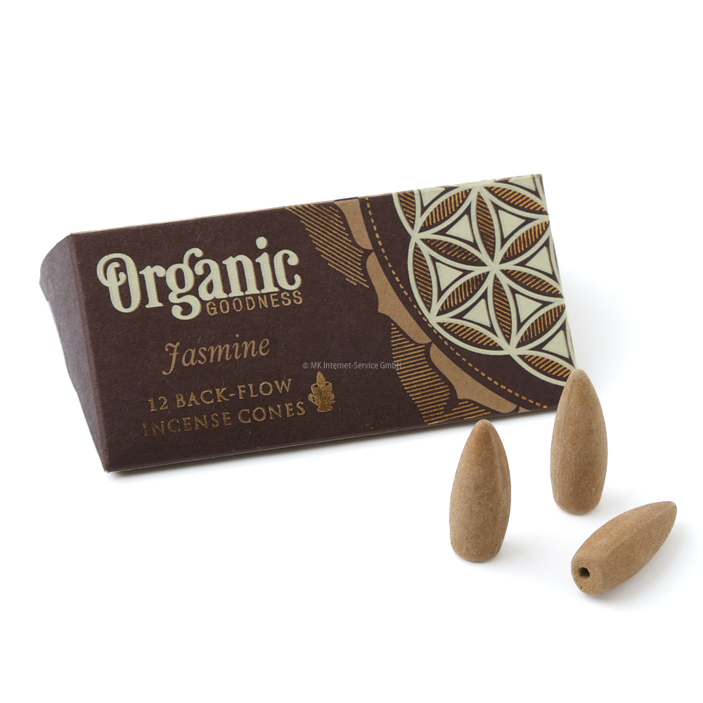 Organic Goodness Rückfluss-Räucherkegel Jasmin