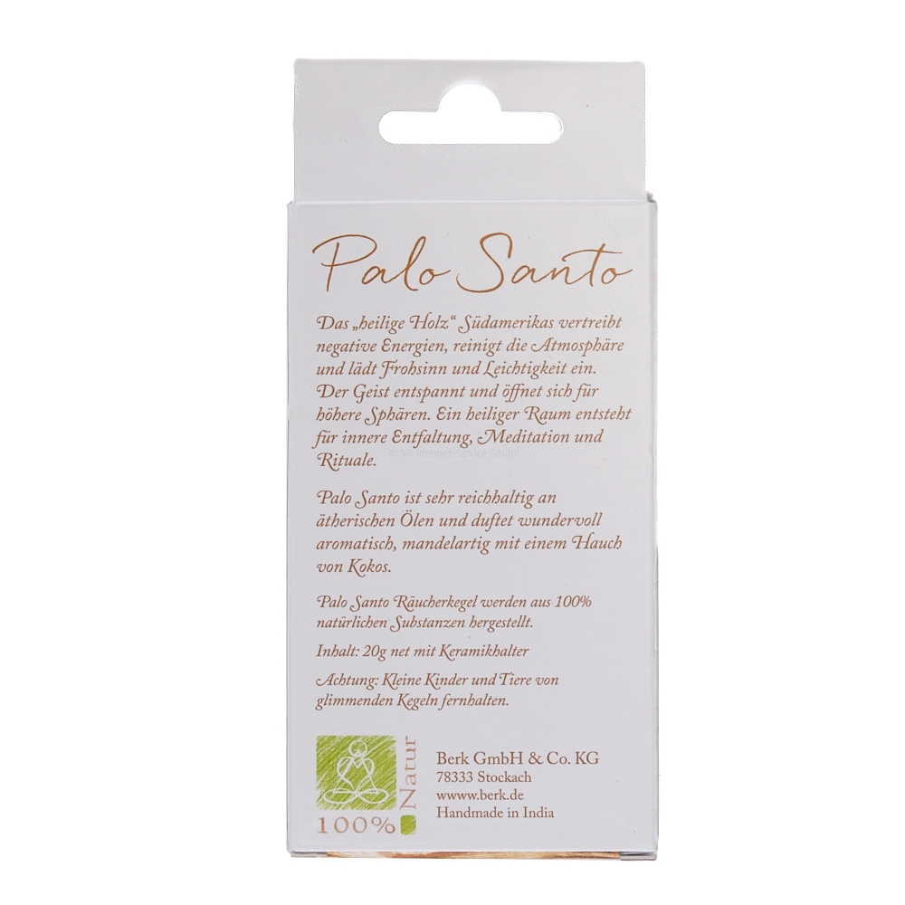 Holy Smokes Räucherkegel Palo Santo
