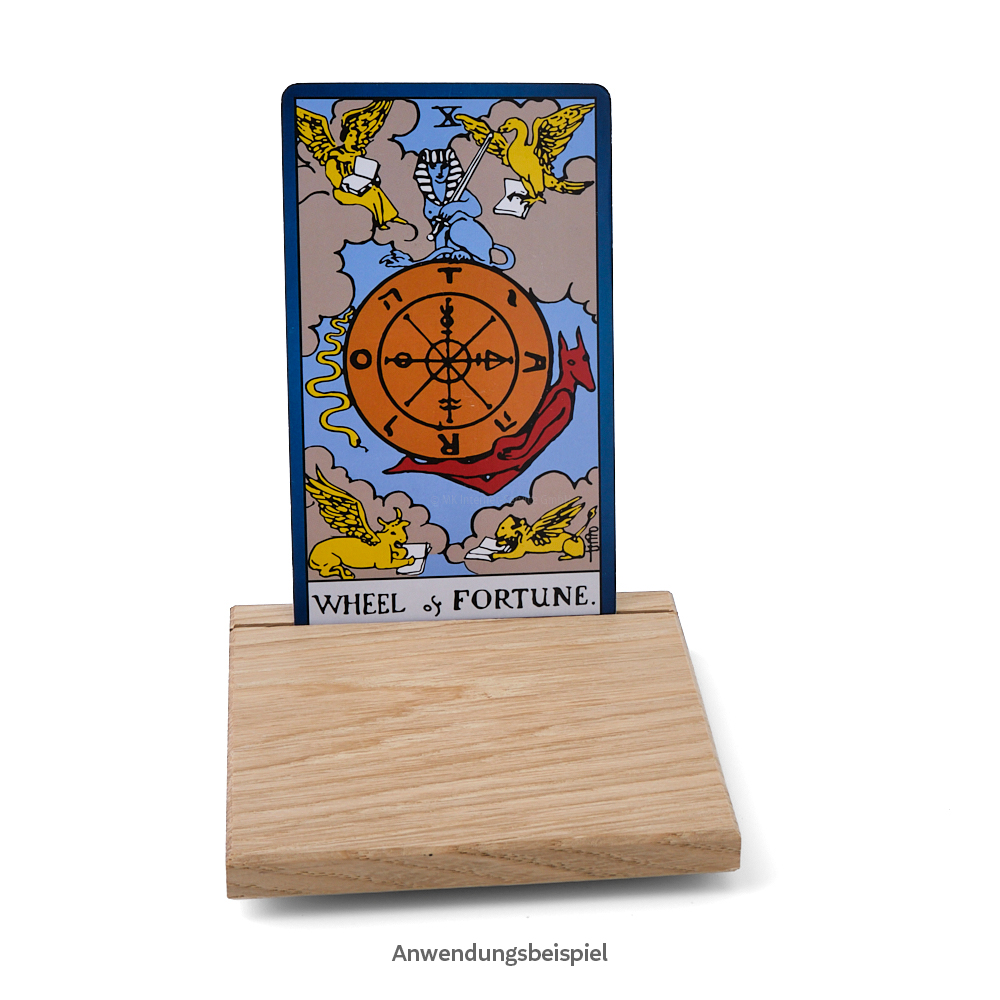 Tarotkartenhalter aus Eiche (S) mit Tarotkarte