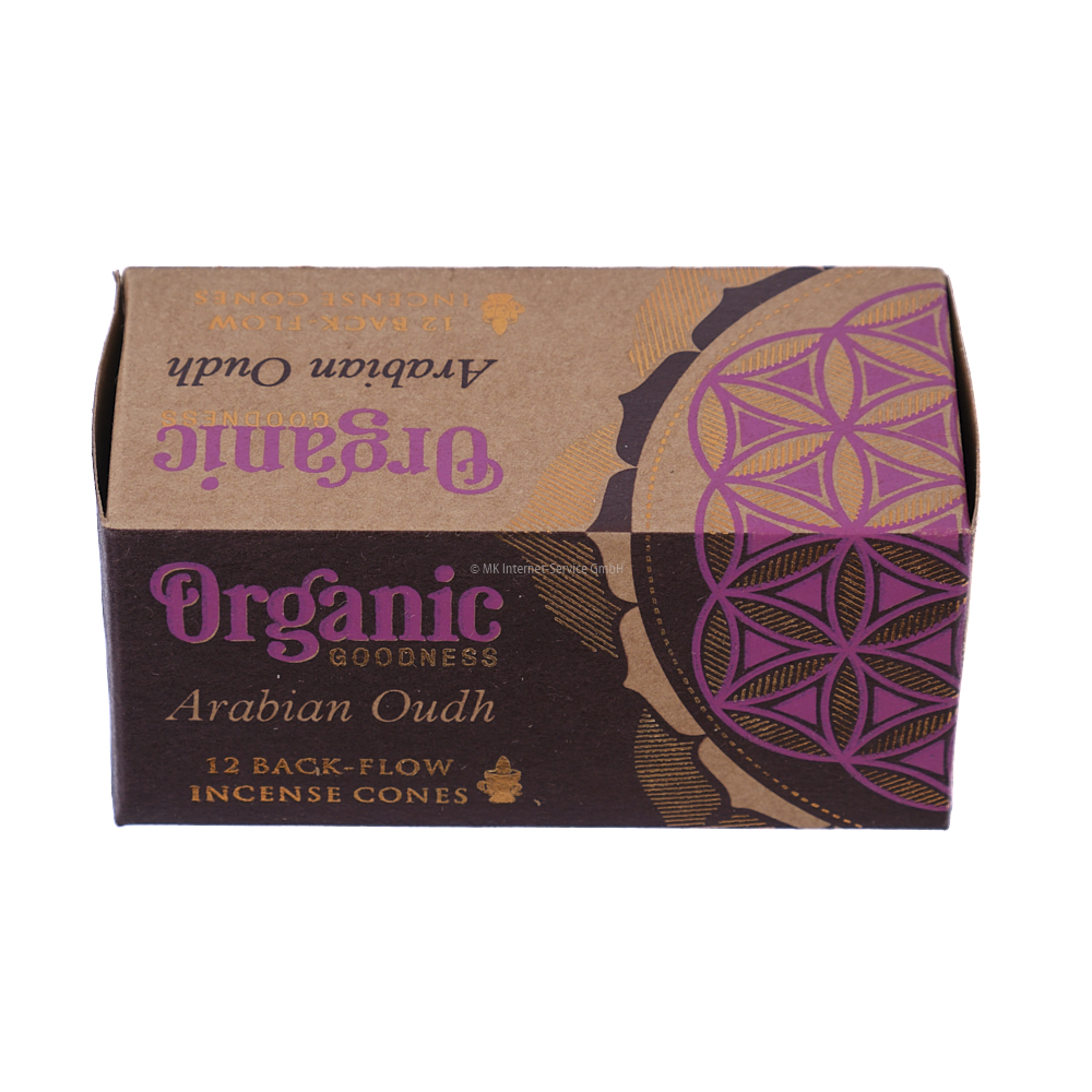 Organic Goodness Rückfluss-Räucherkegel Arabisches Oudh