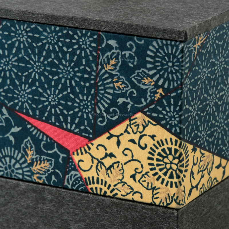 Chiyogami-Box "Mosaik" - Aufbewahrungsbox, Geschenkbox, Schmuckbox