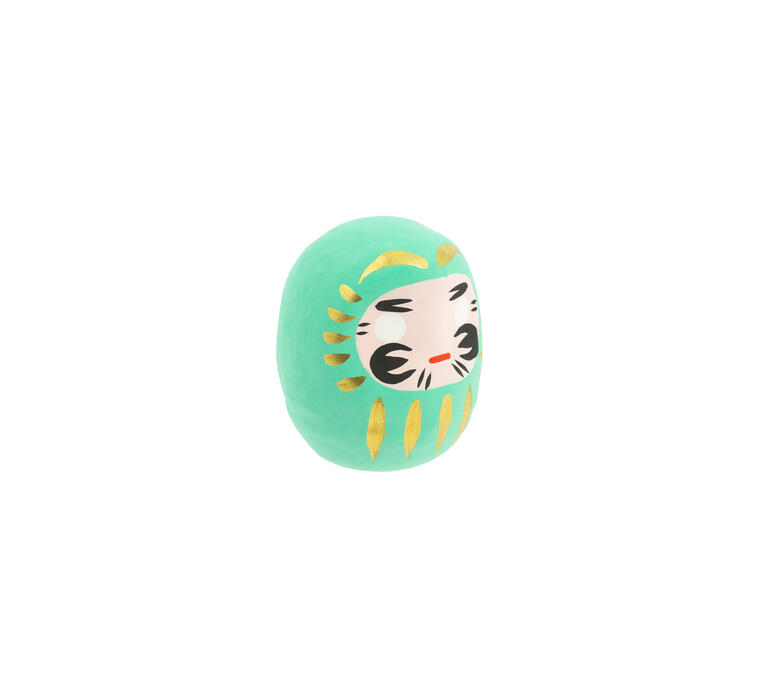 Japanischer Glücksbringer Daruma türkis - Akademische Leistung