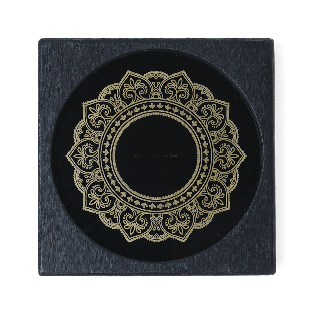 Halter für Räucherstäbchen/Räucherkegel mit Mandala-Gravur