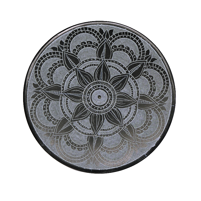 Räucherstäbchenhalter Mandala aus Speckstein, klein
