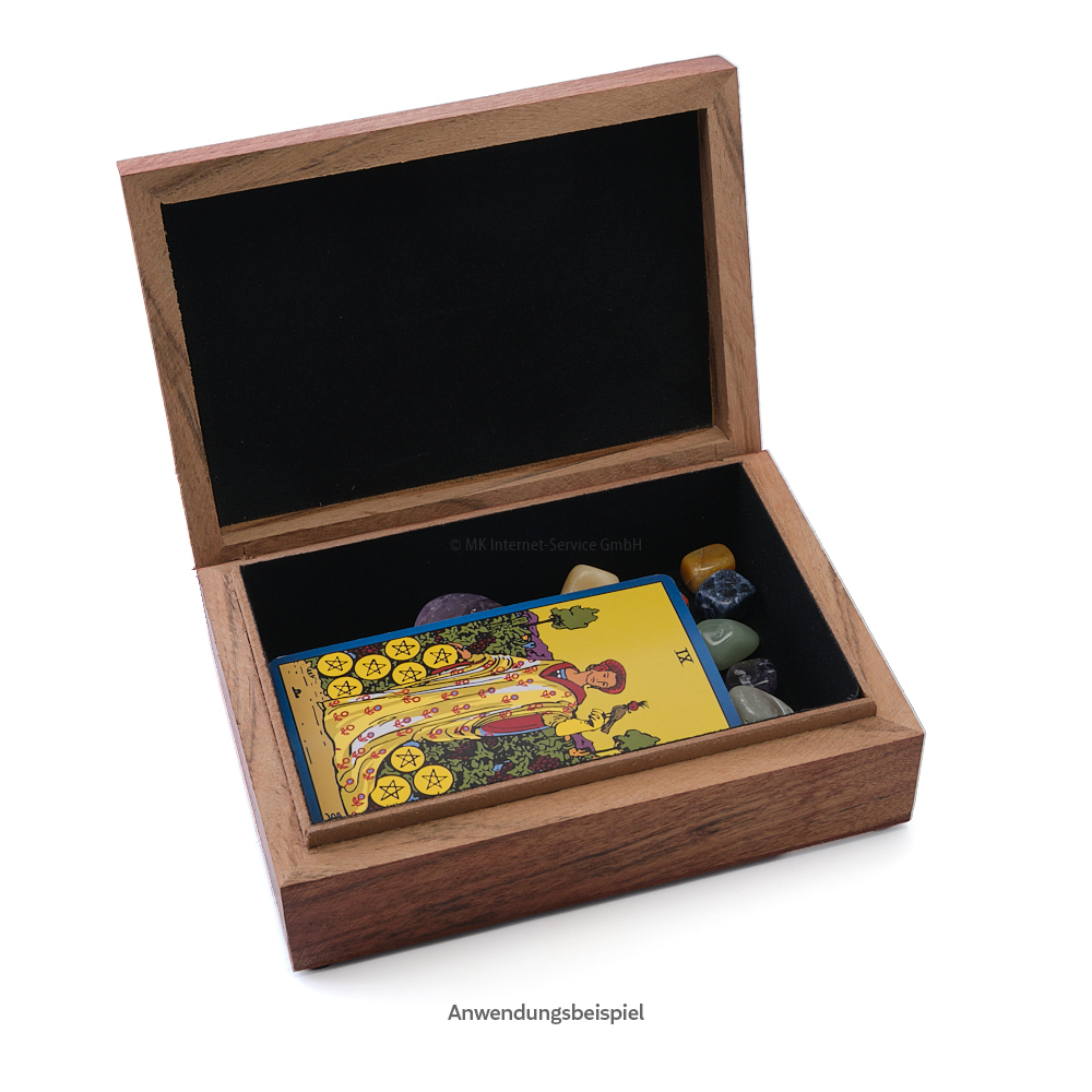 Holzbox Blume des Lebens für Tarotkarten und kleine Dinge