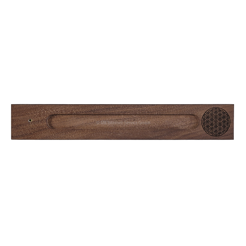 Räucherstäbchenhalter aus Edelholz mit "Blume des Lebens"