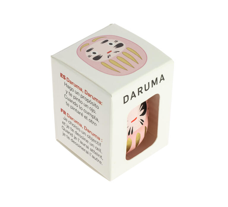 Japanischer Glücksbringer Daruma rosa - Liebe und Zuneigung