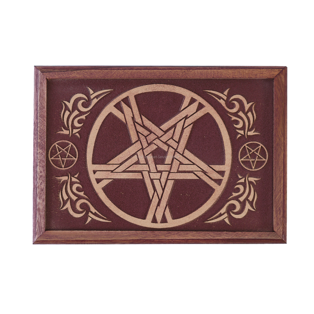 Tarotbox/Aufbewahrungsbox mit graviertem Pentagramm