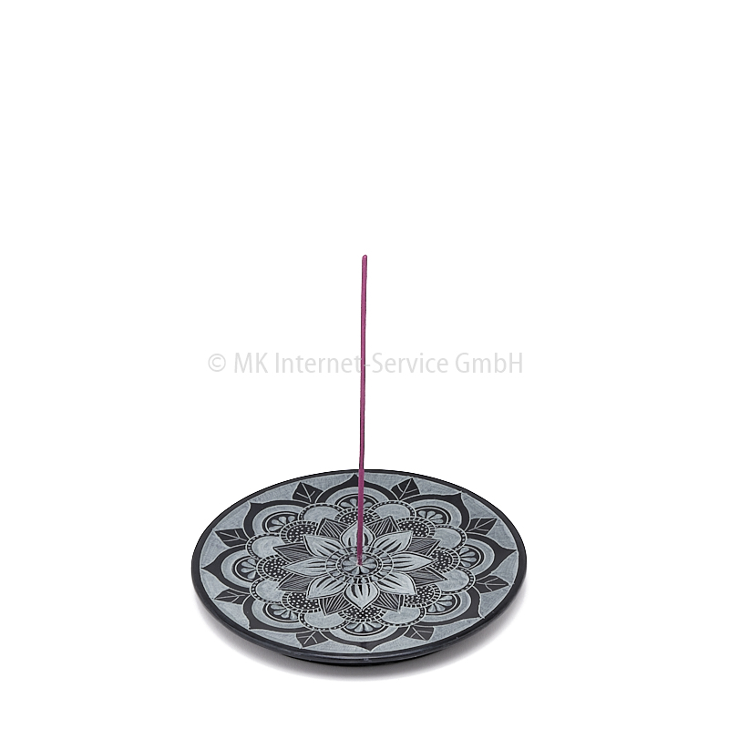 Räucherstäbchenhalter Mandala aus Speckstein, groß