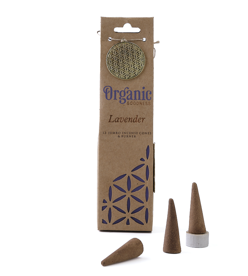 Indische Räucherkegel Organic Goodness Lavendel
