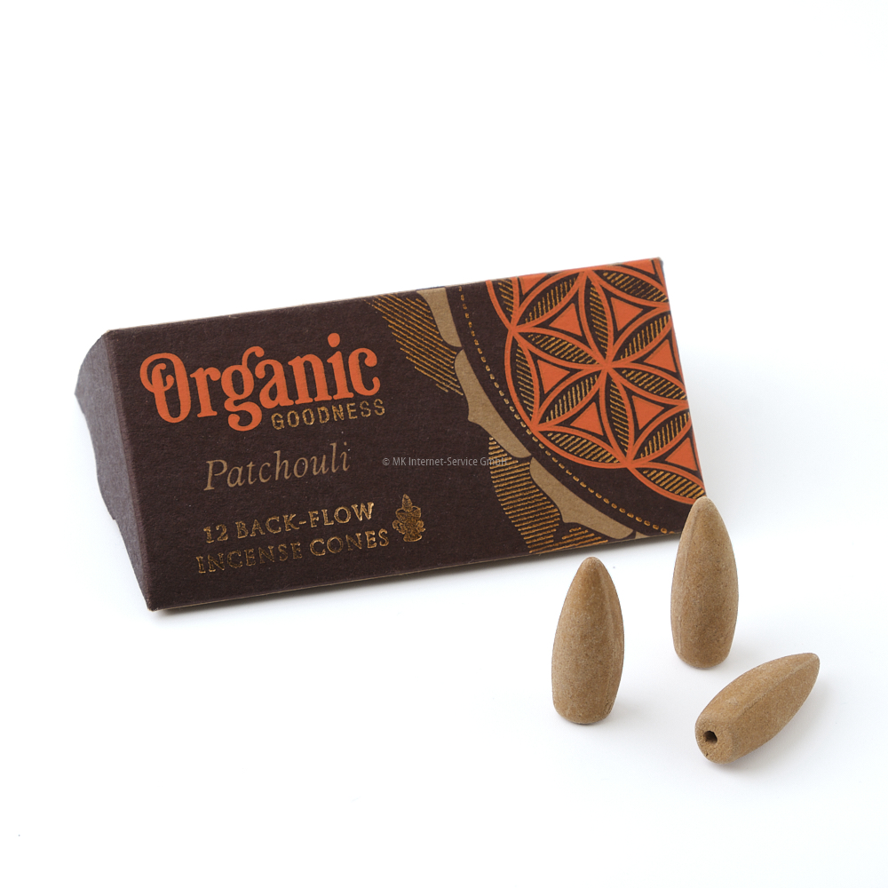 Organic Goodness Rückfluss-Räucherkegel Patchouli