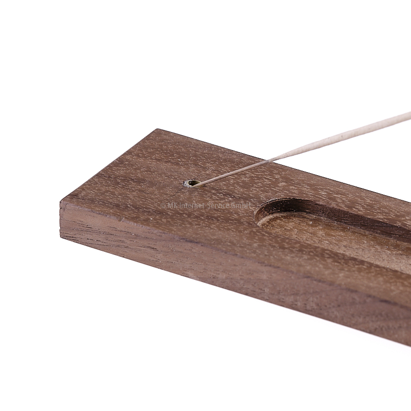 Räucherstäbchenhalter aus Edelholz mit "Blume des Lebens"