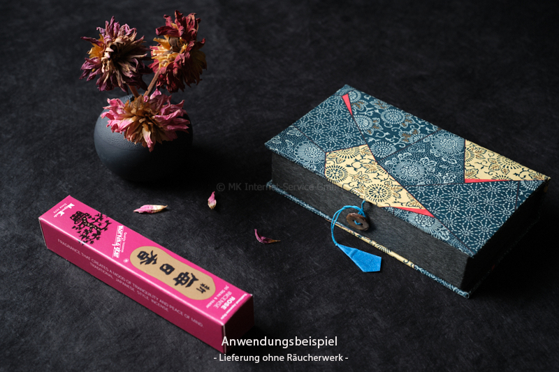 Geschenkbox Chiyogami mit Deckel, Aufbewahrungsbox für Räucherstäbchen Morning Star