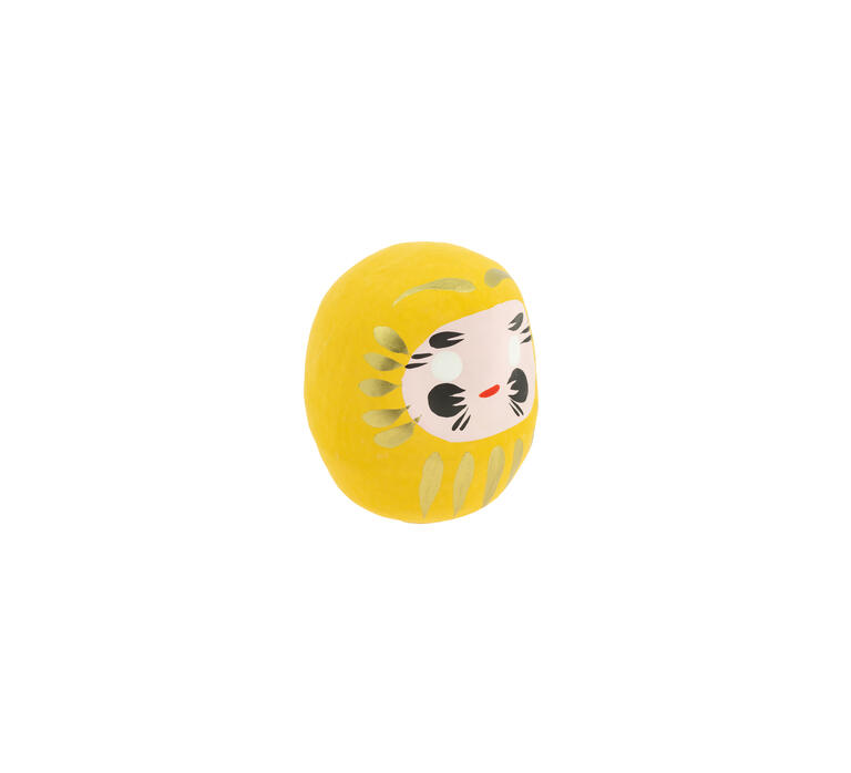 Japanischer Glücksbringer Daruma gelb - Wohlstand