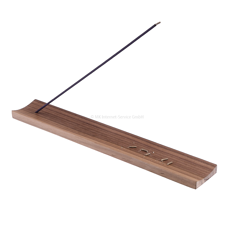 Räucherstäbchenhalter aus Edelholz mit Hohlkehle