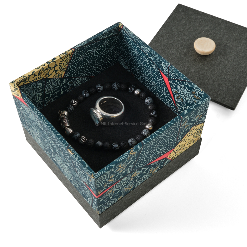 Chiyogami-Box "Mosaik" - Aufbewahrungsbox, Geschenkbox, Schmuckbox