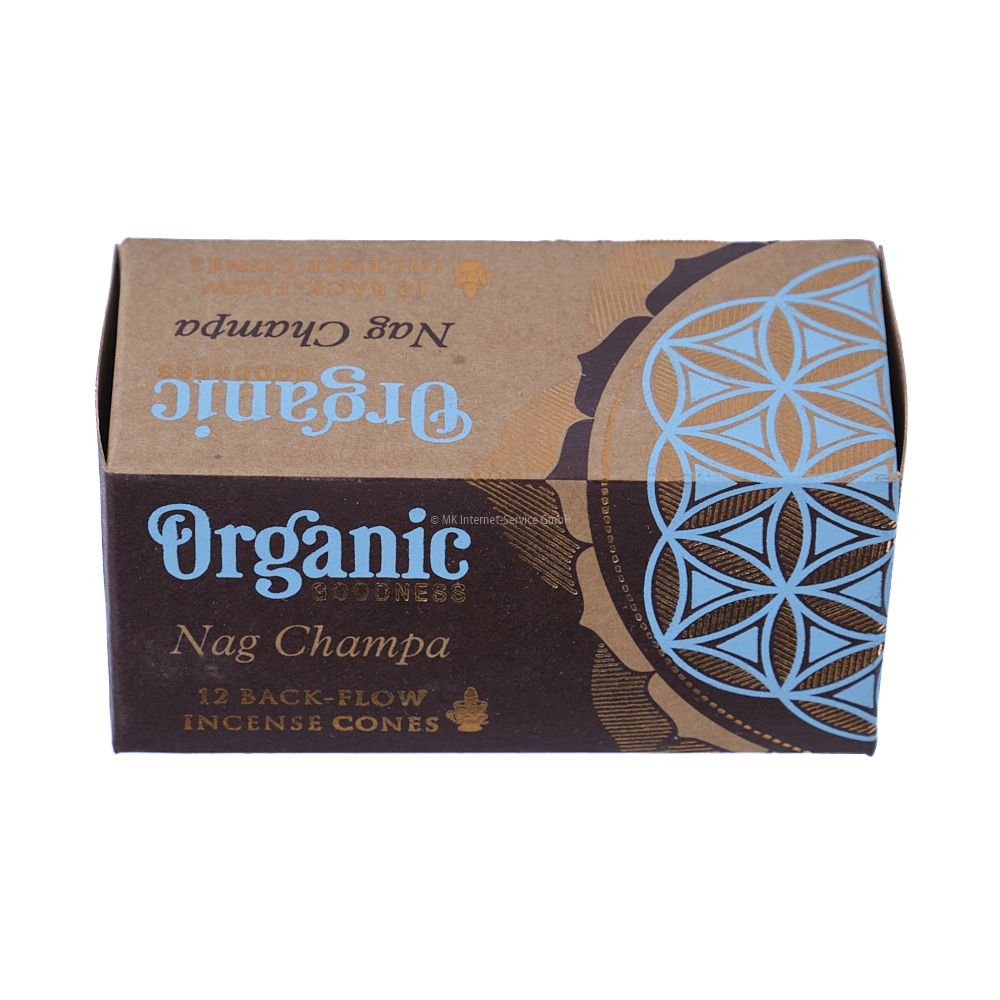 Organic Goodness Rückfluss-Räucherkegel Nag Champa
