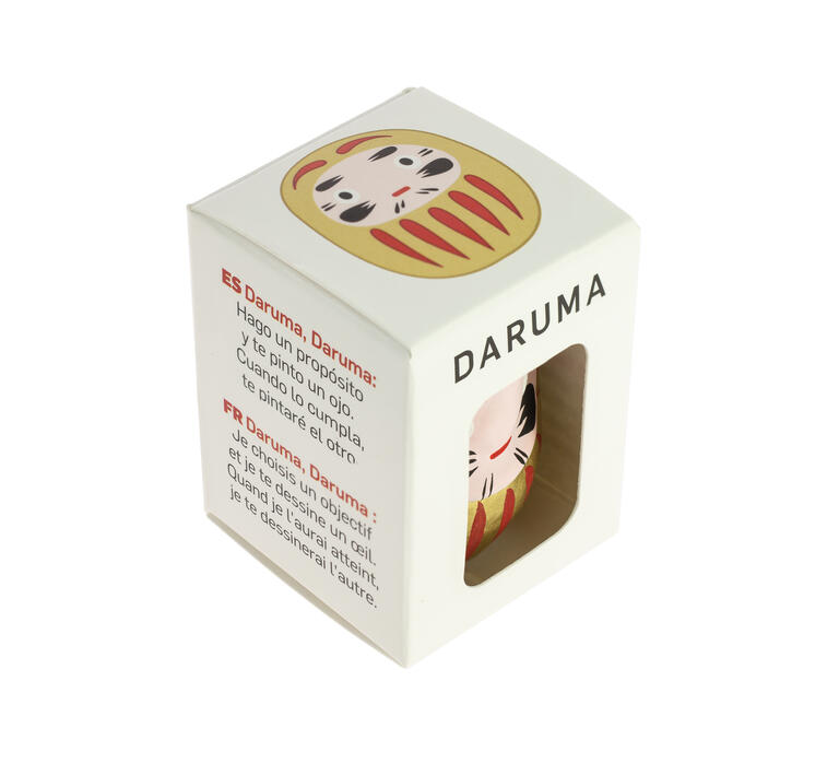 Japanischer Glücksbringer Daruma gold - Reichtum