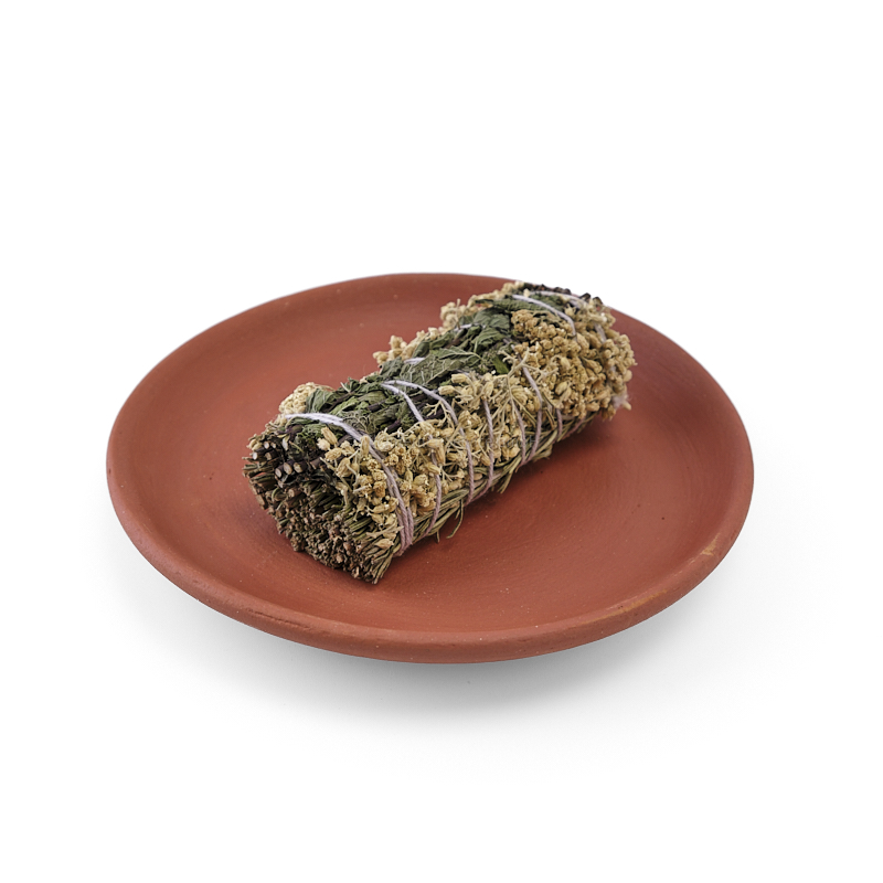 Feuerfester Tonteller für Smudge Sticks, White Sage, Palo Santo
