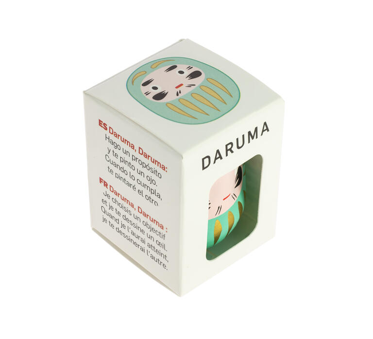 Japanischer Glücksbringer Daruma türkis - Akademische Leistung