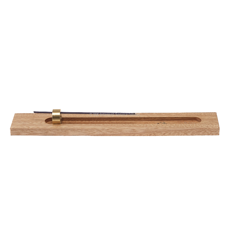 Räucherstäbchenhalter aus Edelholz mit Nut und Messinghalter