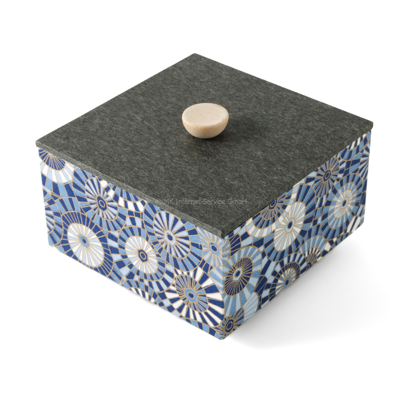 Chiyogami-Box "Sonnenschirme" (2-teilig) - Aufbewahrungsbox, Schmuckbox, Geschenkbox