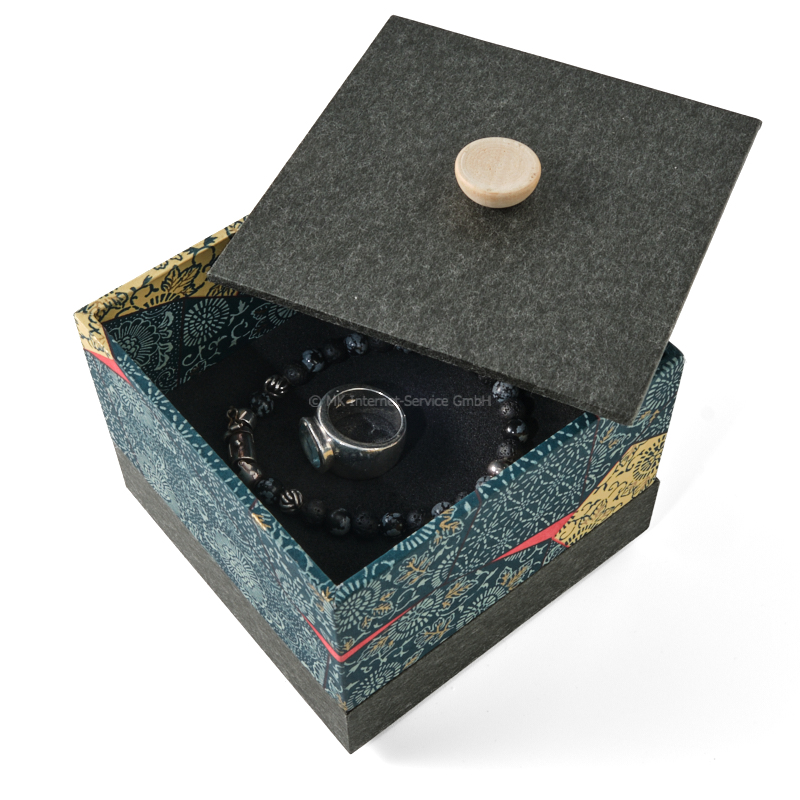 Chiyogami-Box "Mosaik" - Aufbewahrungsbox, Geschenkbox, Schmuckbox
