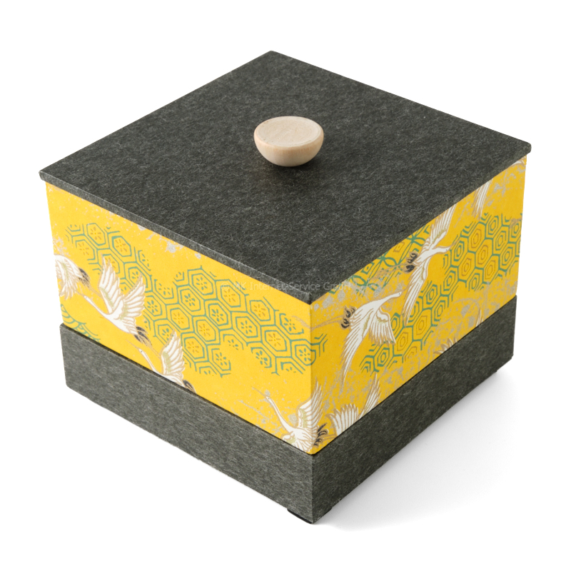 Chiyogami-Box "Kranichflug" - Aufbewahrungsbox, Schmuckbox, Geschenkbox