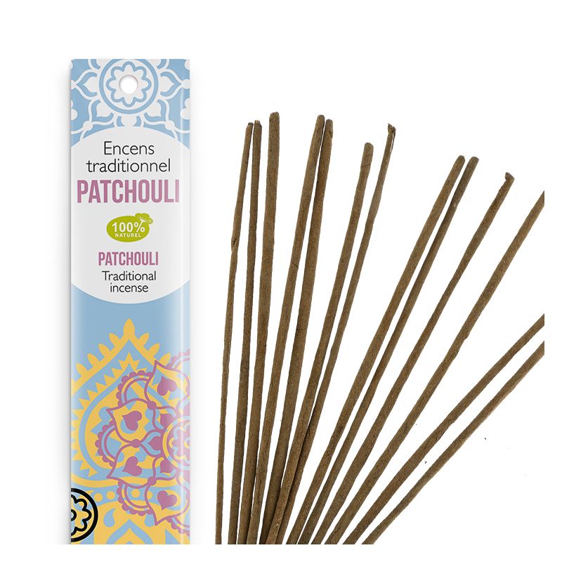 Zartes Patchouli - Indische Räucherstäbchen Alte Tradition Les Encens du Monde