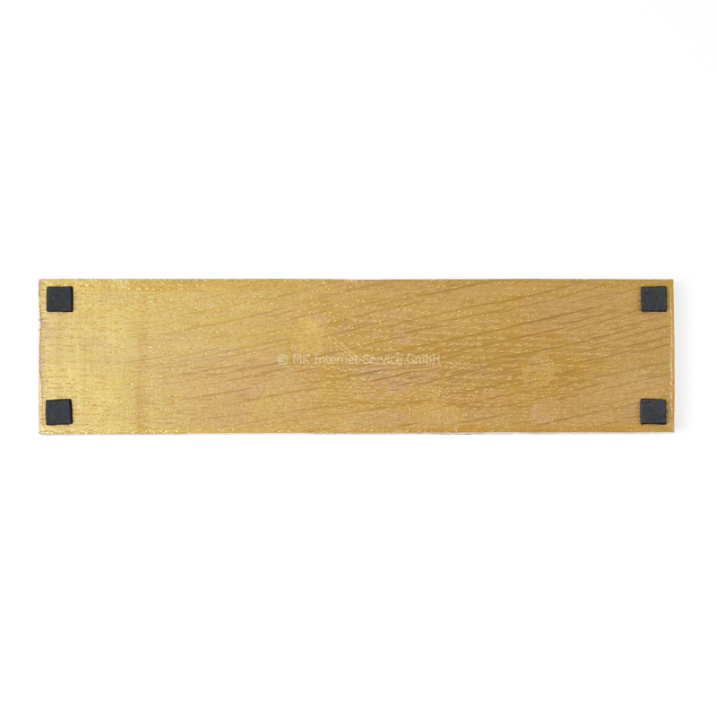 Räucherstäbchenhalter "Eiche schwarz/gold" mit Ahornmuster und Messinghalter