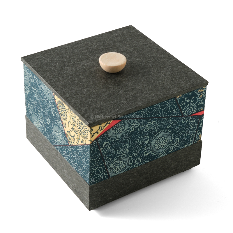 Chiyogami-Box "Mosaik" - Aufbewahrungsbox, Geschenkbox, Schmuckbox