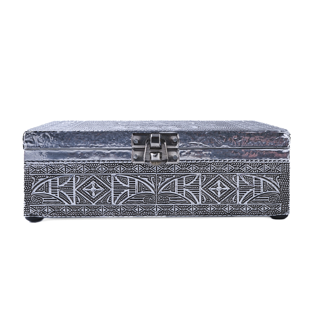 Tarotbox/Aufbewahrungsbox mit Traumfänger in Silberfarbe