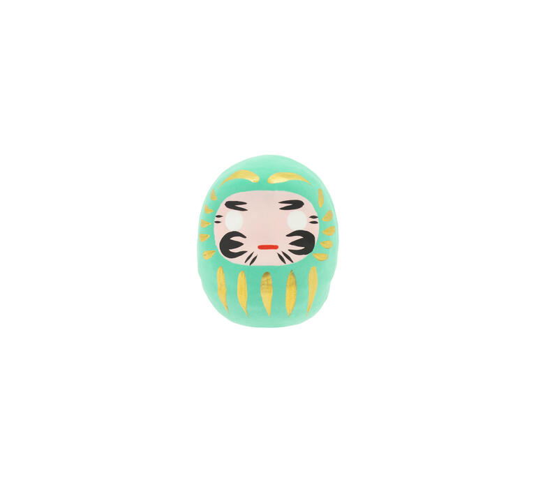 Japanischer Glücksbringer Daruma türkis - Akademische Leistung