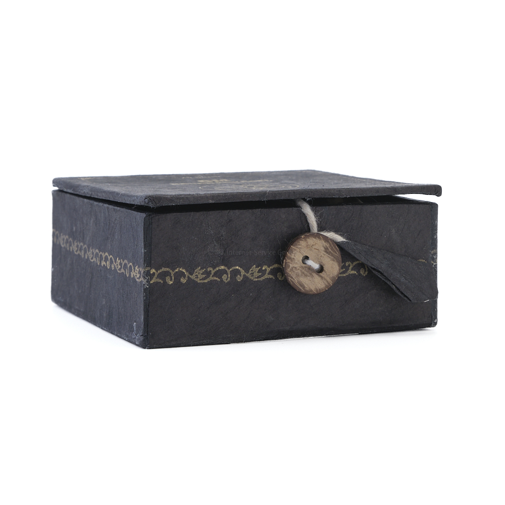 Tibetische Räucherkegel Meditation in schwarzer Box