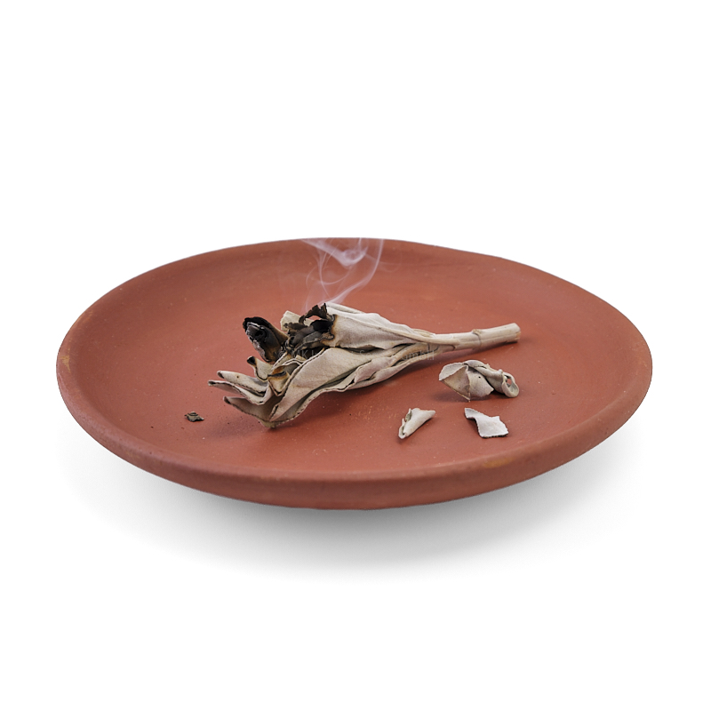 Feuerfester Tonteller für Smudge Sticks, White Sage, Palo Santo