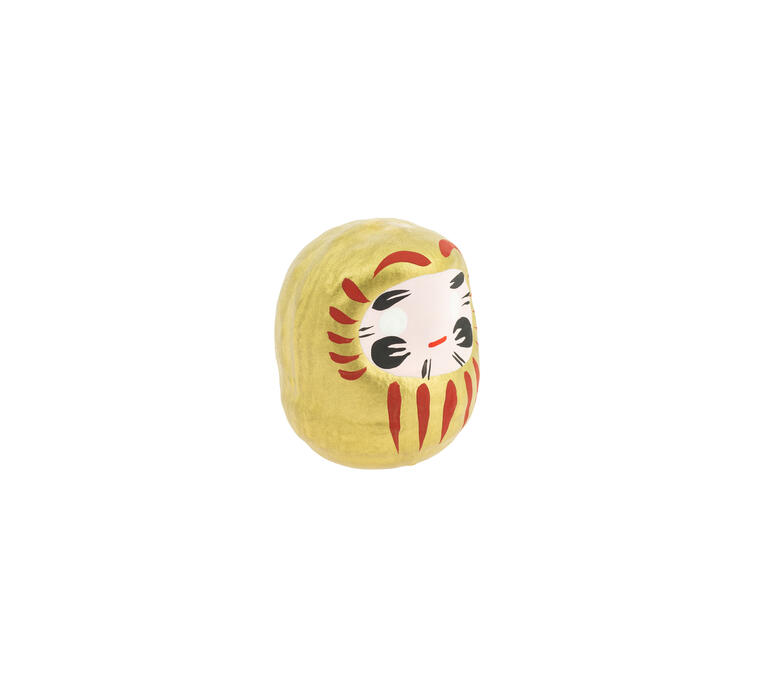 Japanischer Glücksbringer Daruma gold - Reichtum