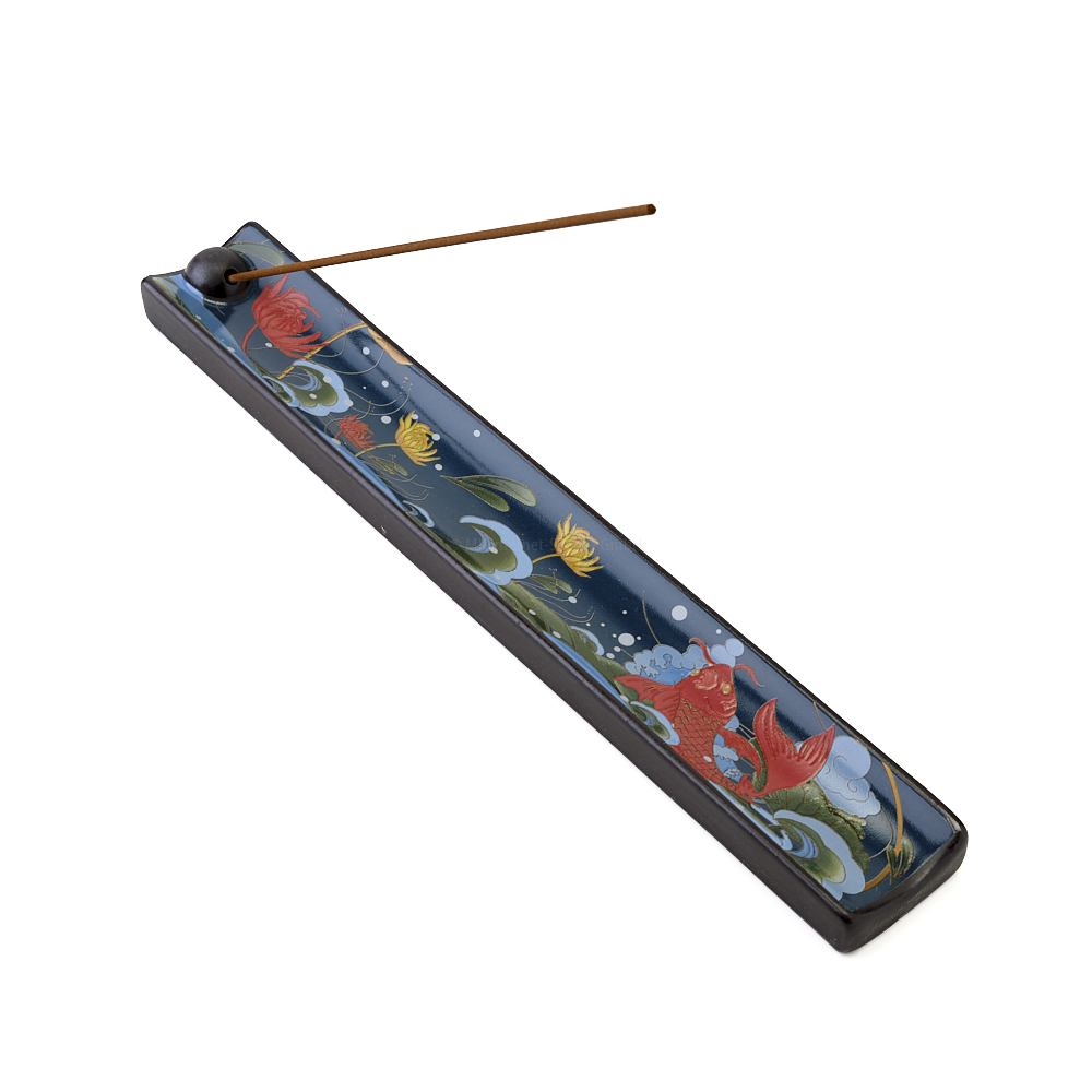 Räucherstäbchenhalter aus Keramik Koi Karpfen