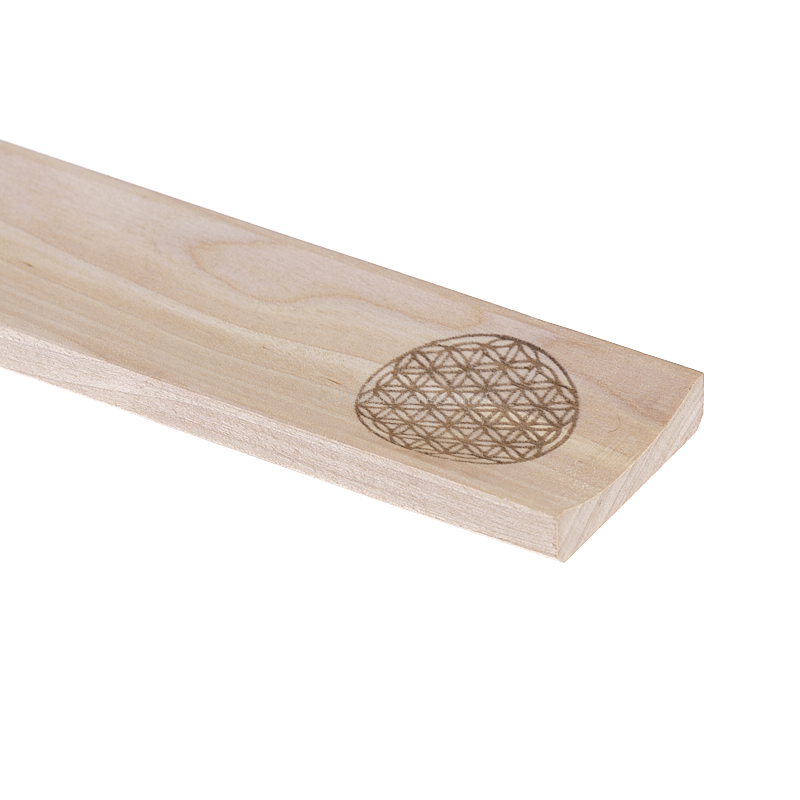 Räucherstäbchenhalter aus Edelholz mit Gravur "Blume des Lebens"